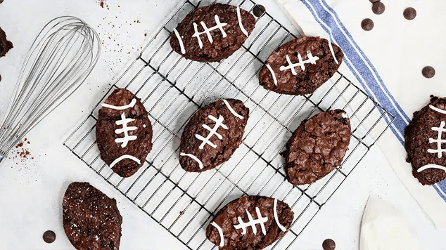Super Bowl Party Desserts – Football-Shaped Fudge Brownies